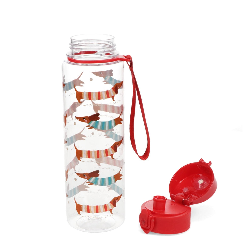 Drinks bottle with push button lid 700ml - Sausage Dog 4