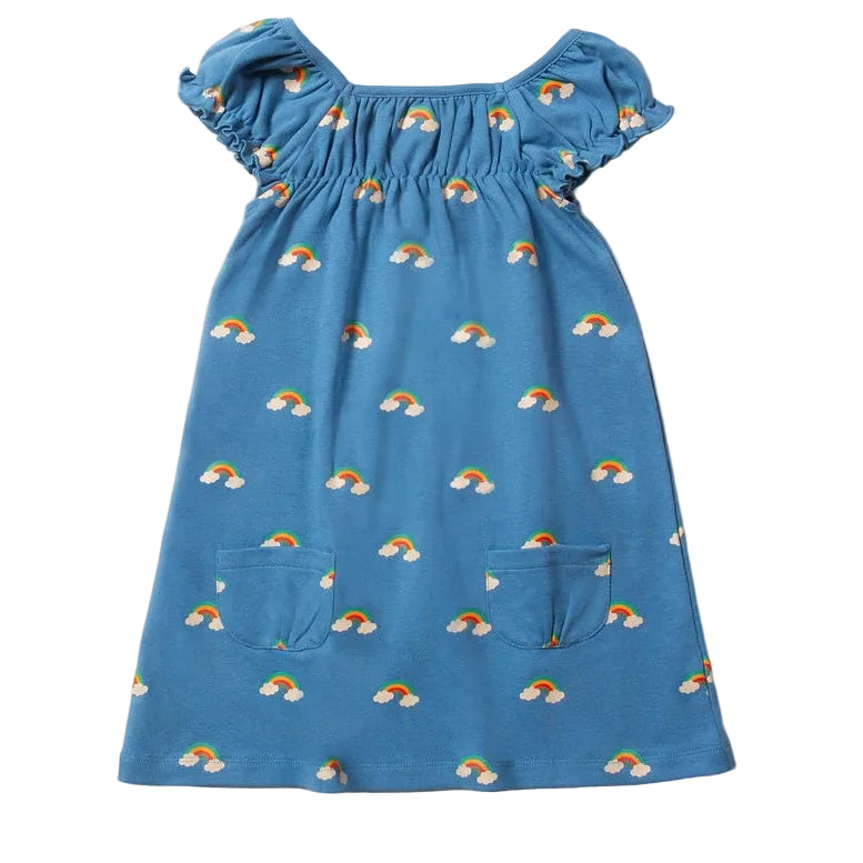 Blue Rainbows Frill Dress 1