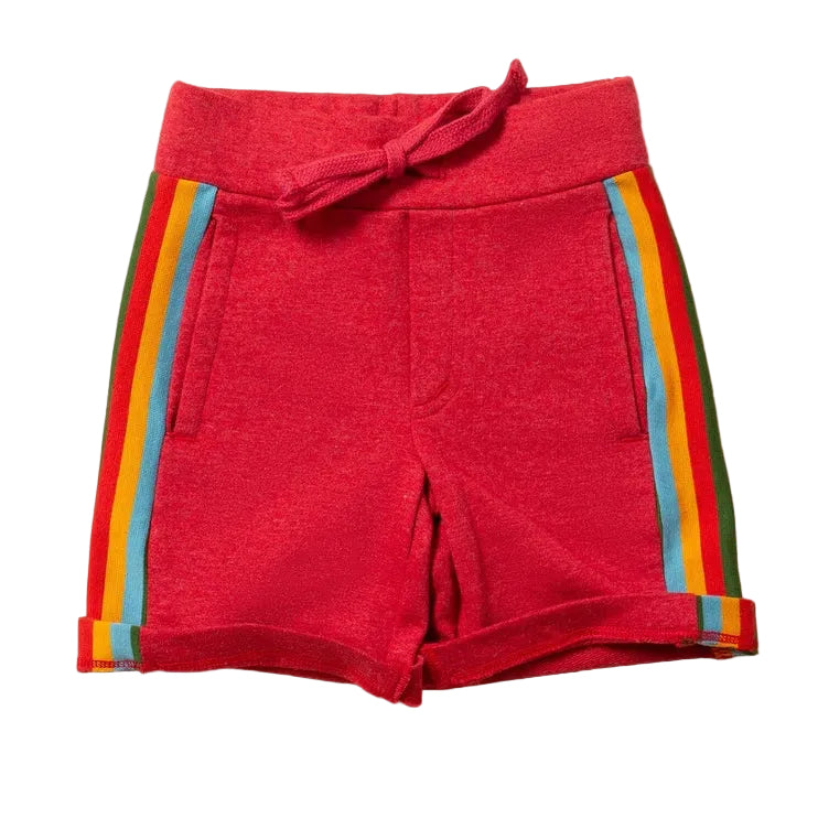 Red Rainbow Comfy Jogger Shorts 1