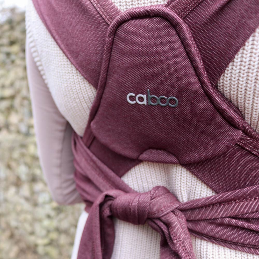 CABOO + COTTON BLEND BABY CARRIER BURGUNDY 7