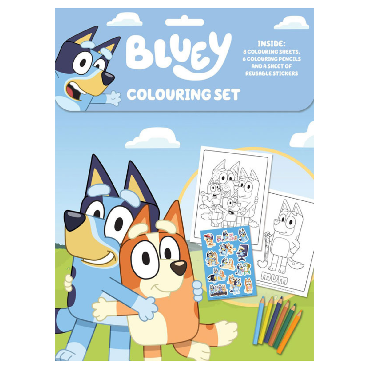 Bluey Colouring Set