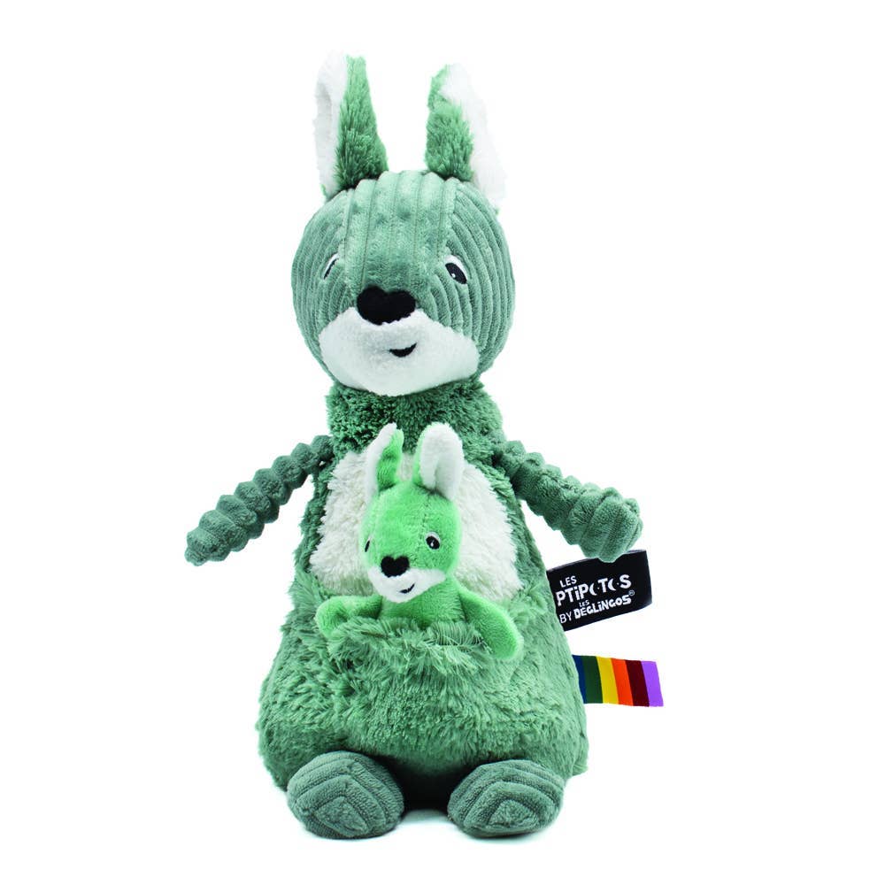 Keith the Kangaroo Mum & Baby Green Plush Toy 1