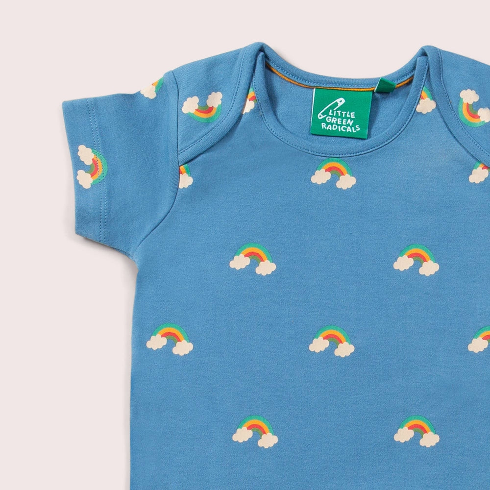 Blue Rainbows Organic Baby Bodysuit Set 2 Pack 4
