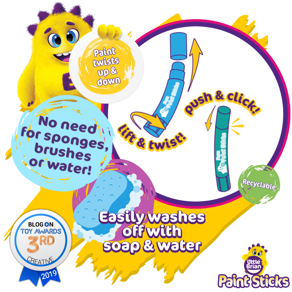 Little Brian Face Paint Sticks Classic 12 Assorted 4