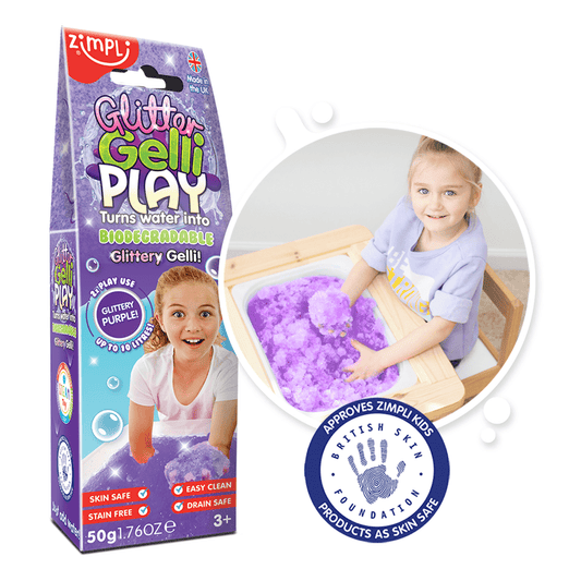 Zimpli Kids Zimpli Glitter Gelli Play Certified Biodegradable SensoryToy 