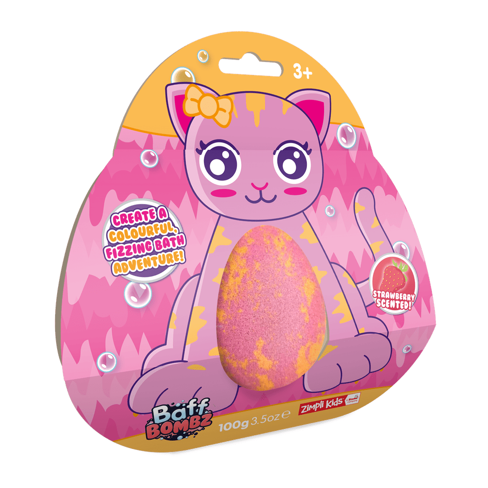 Zimpli Large Cat & Turtle Bath Bombs - Colourful Kids Bath 7