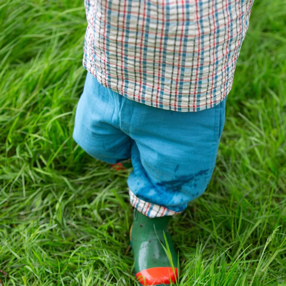 Checked Seersucker Reversible Pull On Trousers 2