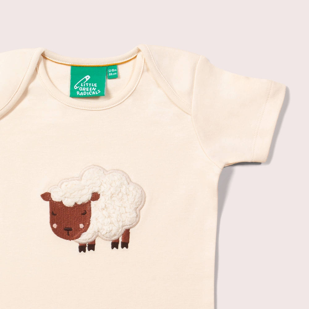Counting Sheep Applique Short Sleeve T-Shirt 4