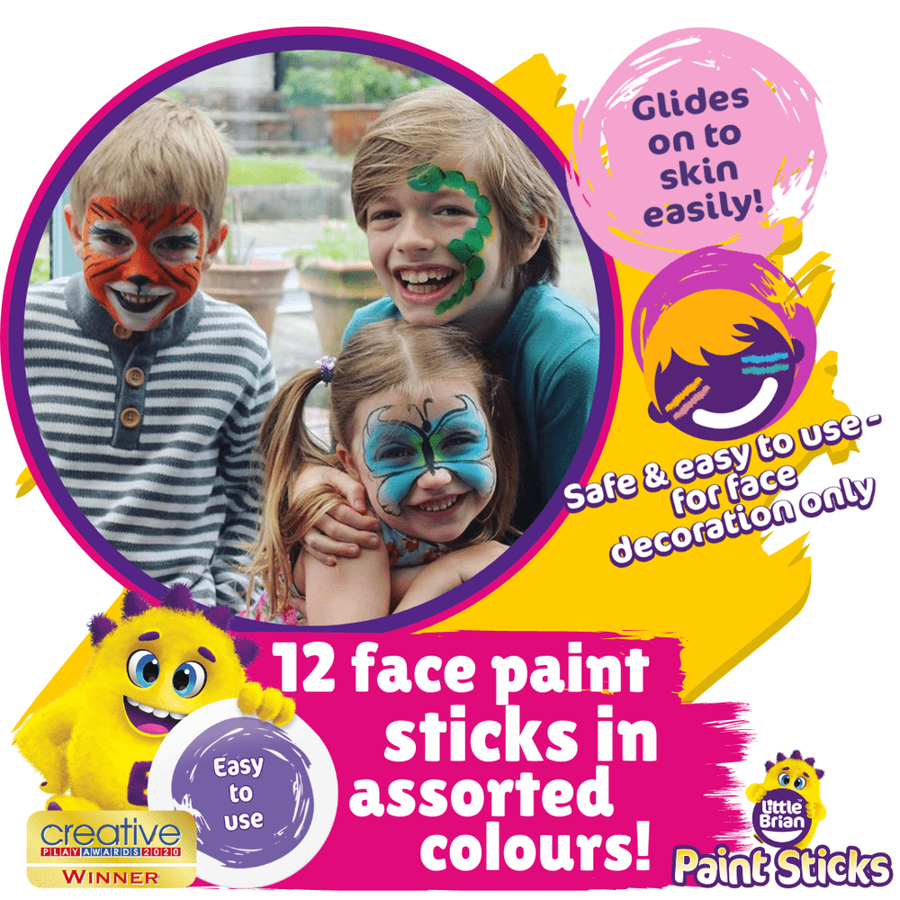 Little Brian Face Paint Sticks Classic 12 Assorted 3