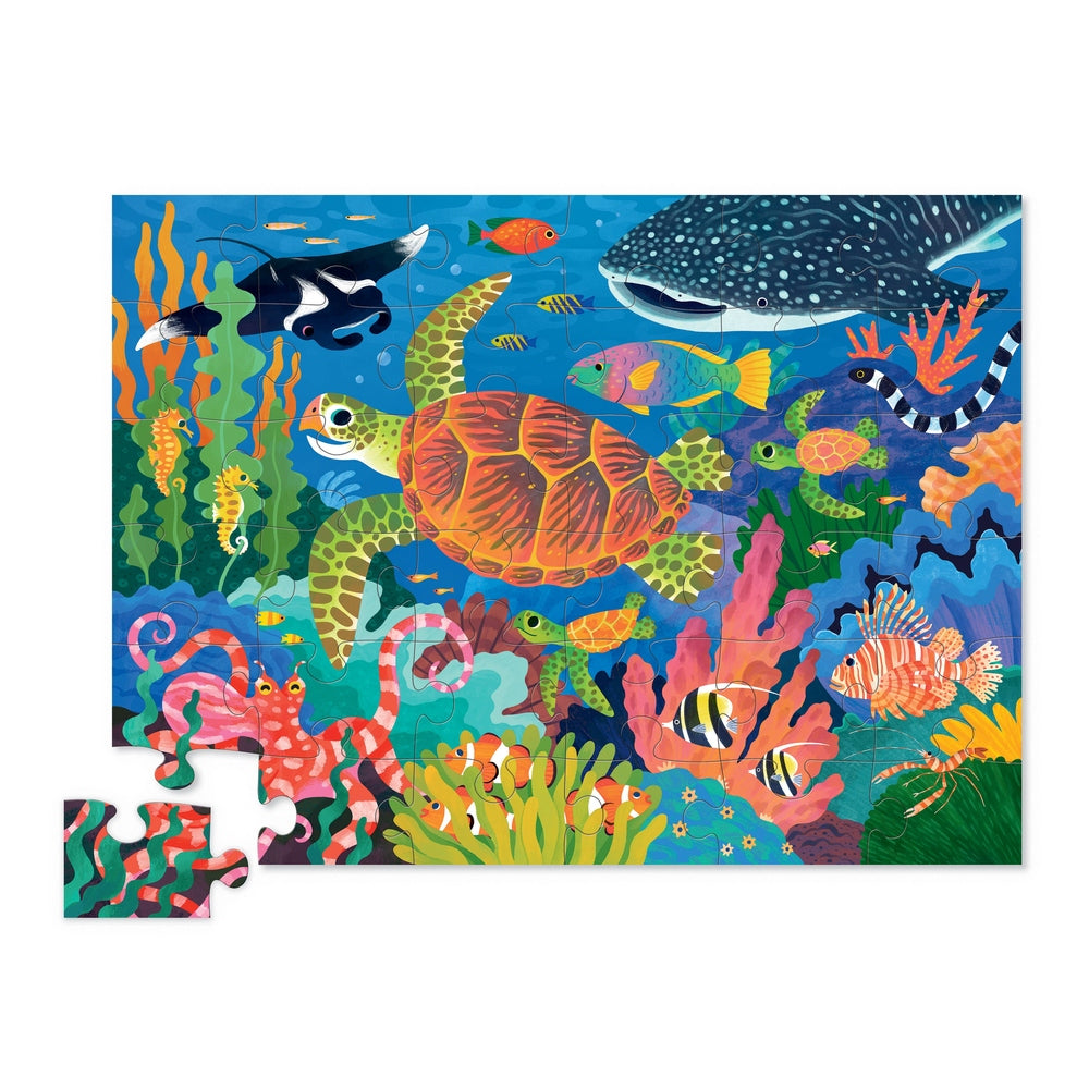Crocodile Creek 36-pc Shaped Box Foil Puzzles/Sea Turtle 2