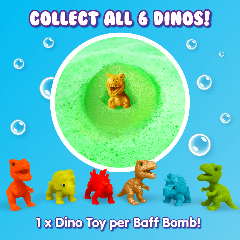 Zimpli 6x Baff Bombz Dino Surprise Collectible Bath Bomb Toy 5