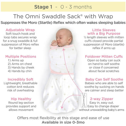 SwaddleDesigns Omni Swaddle Sack - Sunny Days Watercolor 