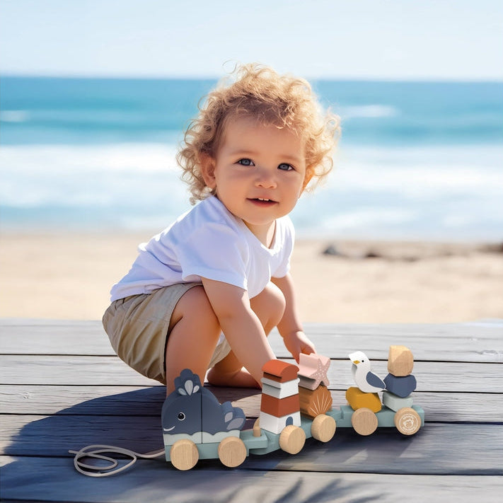 Speedy Monkey Ocean Stacking Train 1