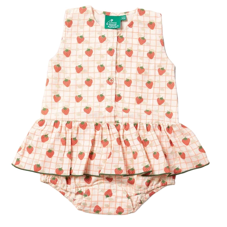 Strawberry Days Ruffle Romper 1
