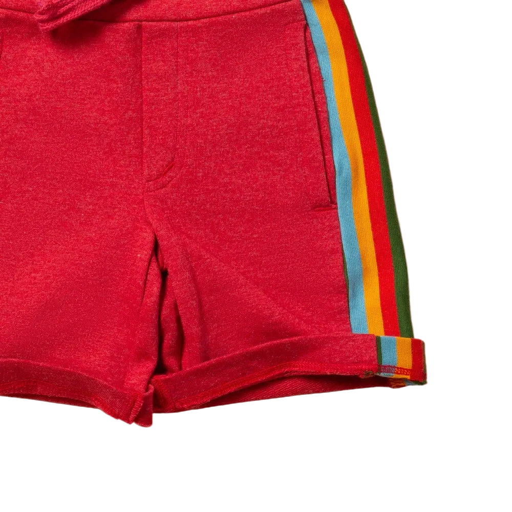 Red Rainbow Comfy Jogger Shorts 5