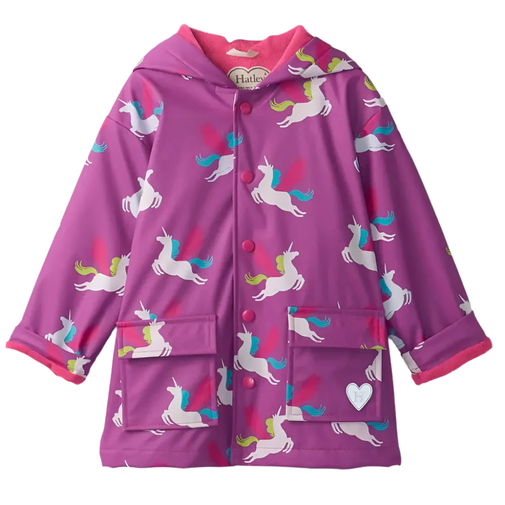 Hatley Rain Jacket - Pretty Pegasus Colour Change 