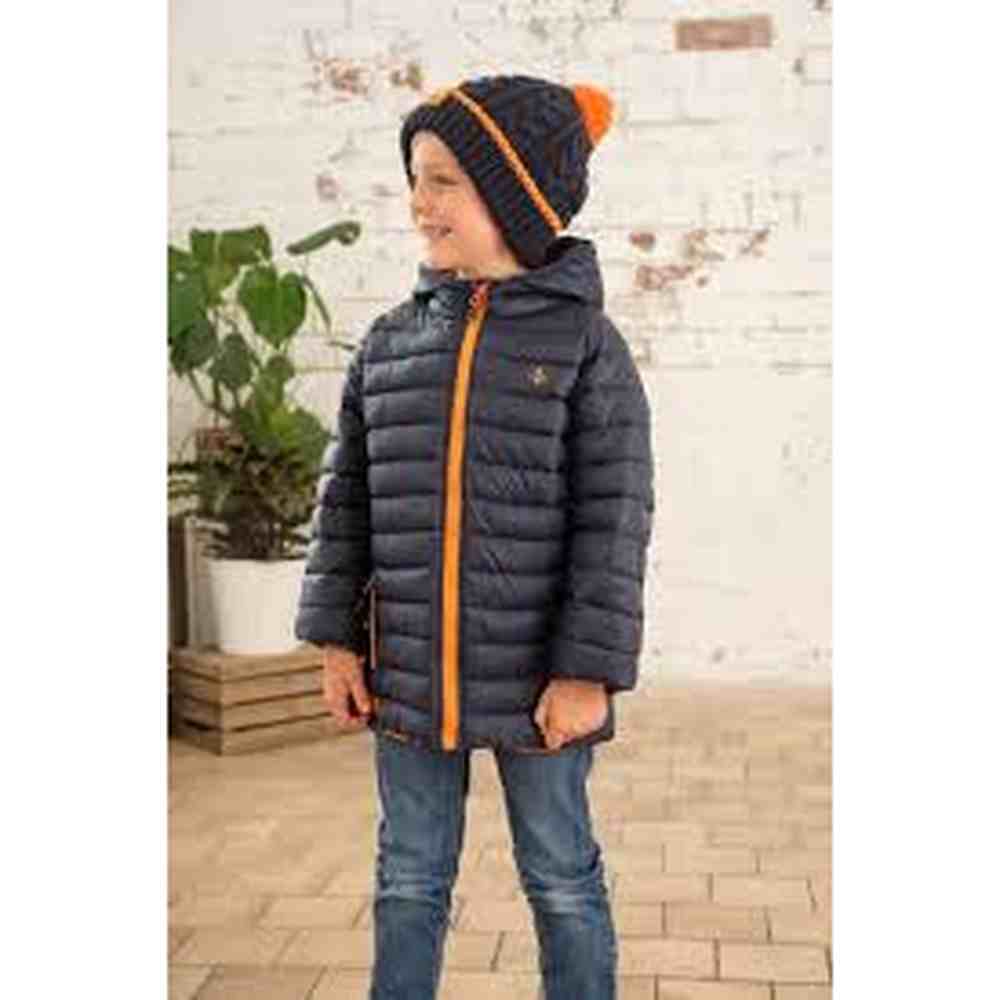 Carter Coat - Navy Orange 3