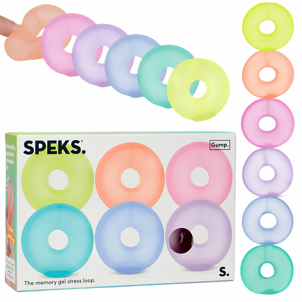 SPEKS Mini Gump Loop 6 Pack - The Memory Gel Stress Ring 1