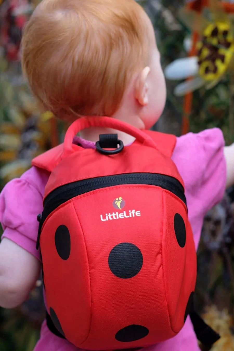 Toddler Backpack with Rein - Ladybird - Recycled Polyester 2