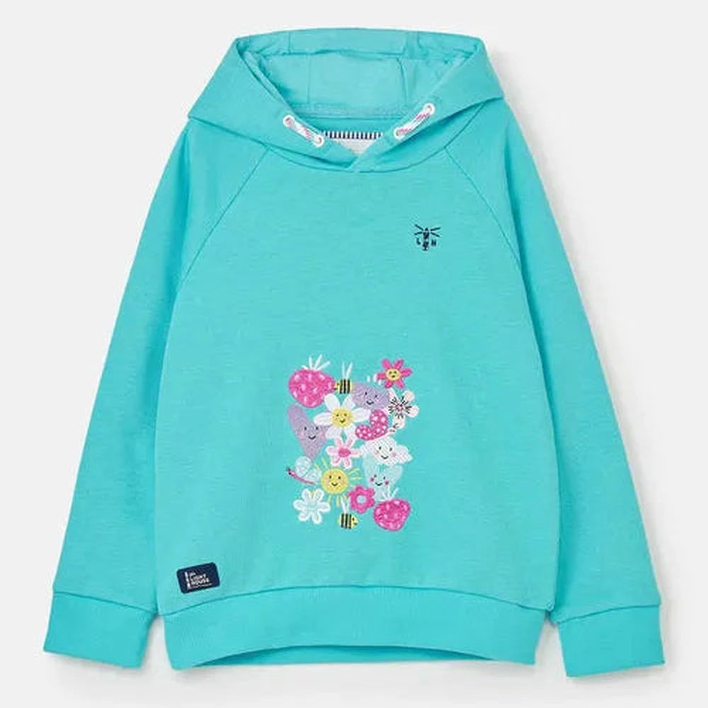 Jessie Embroidered Hoodie - Turquoise 1