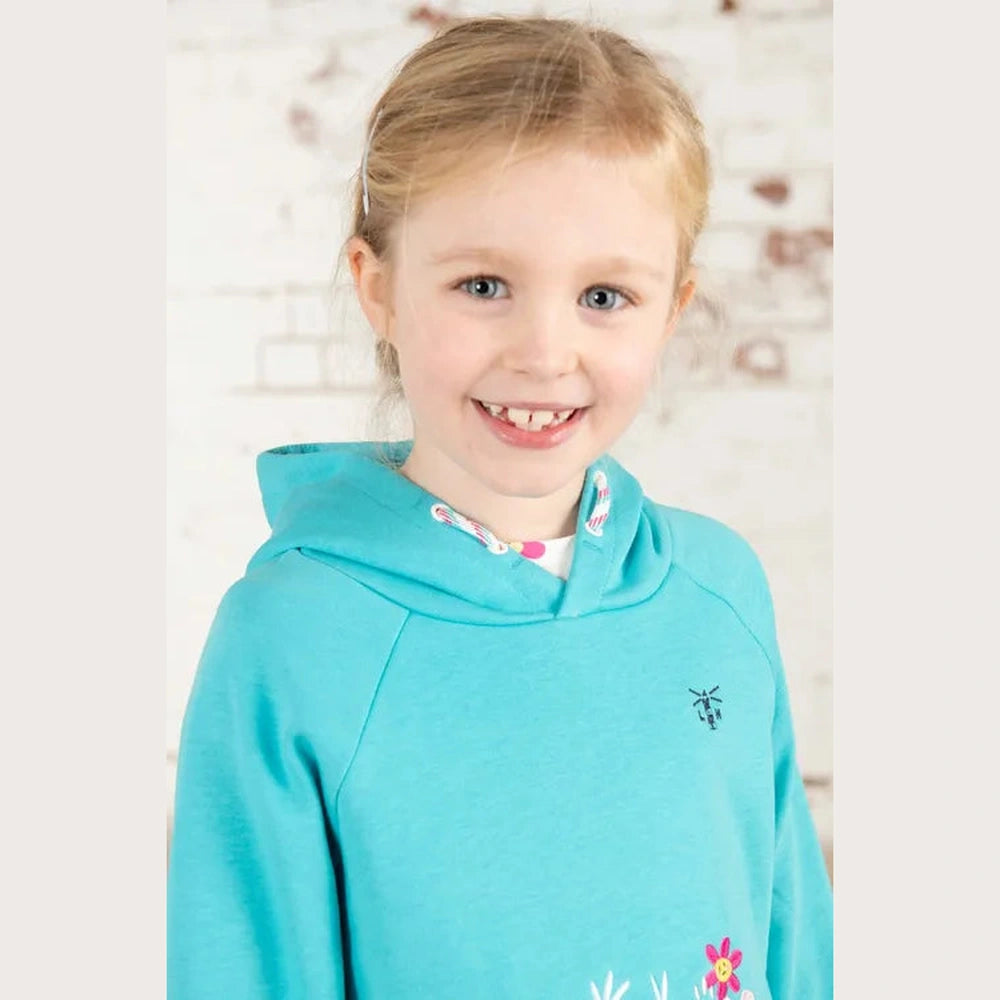 Jessie Embroidered Hoodie - Turquoise 4