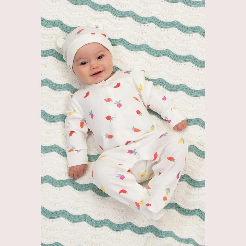 Heirloom Organic Knit Blanket Soft Aloe 2
