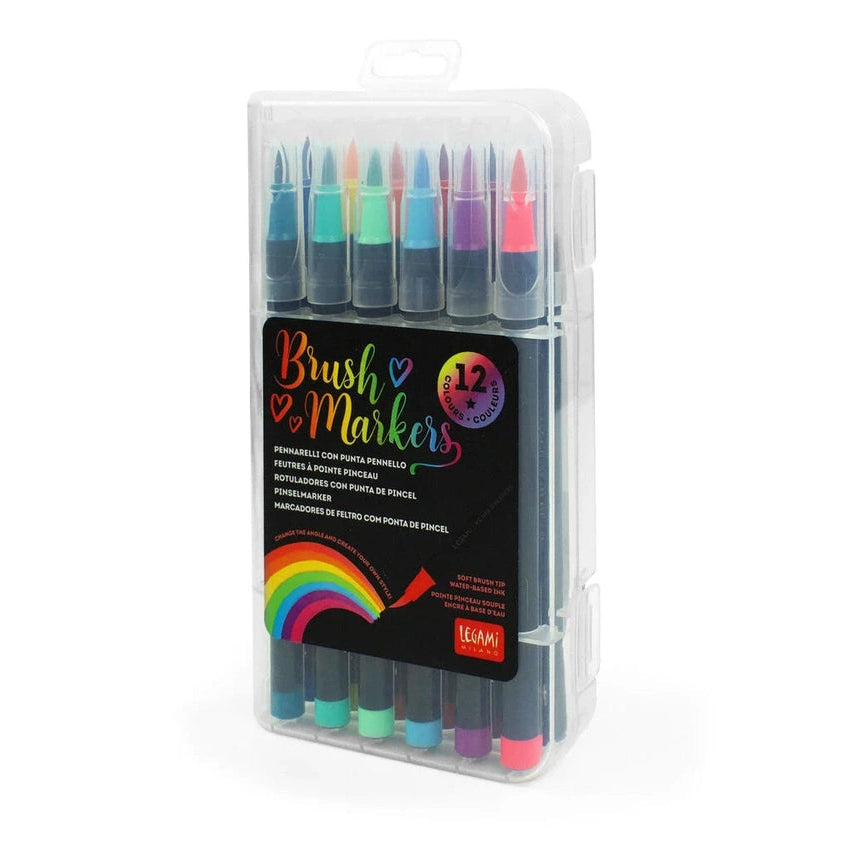 Legami Brush Markers - Set of 12 Brights 1