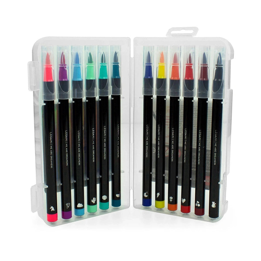 Legami Brush Markers - Set of 12 Brights 4