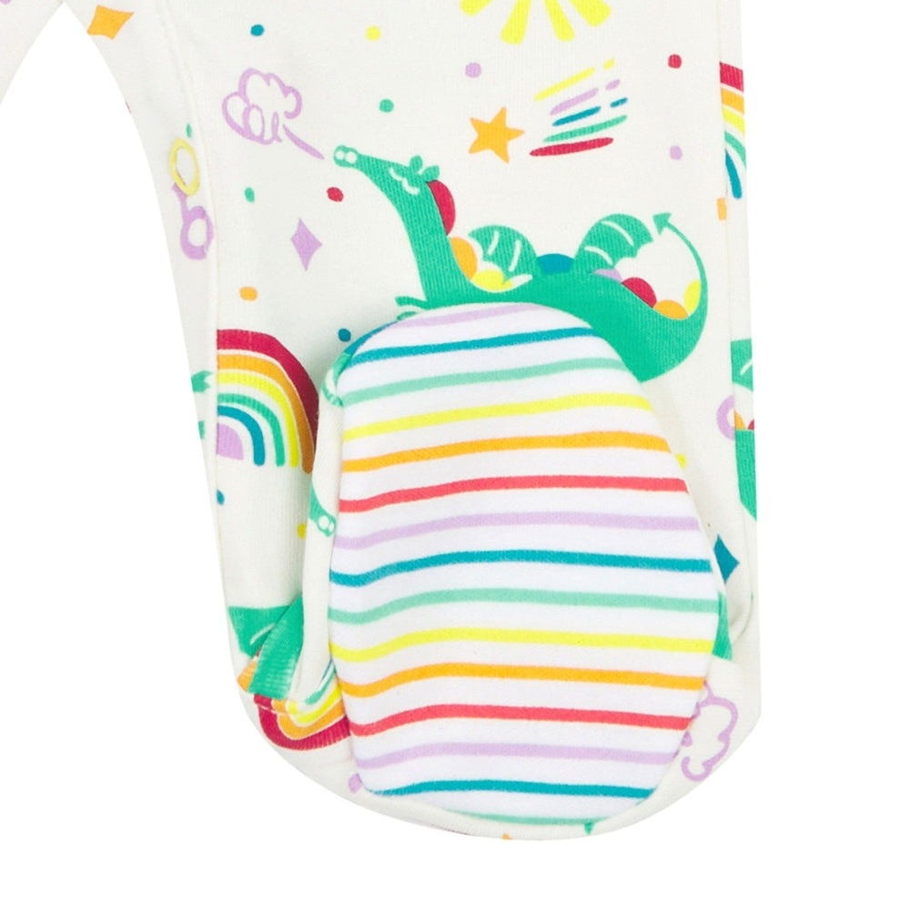 Footed Sleepsuit - Rainbow Dragon 3