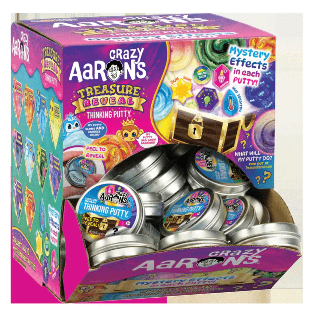 Mini Thinking Putty - Treasure Reveal, Peel To Reveal Mystery Tins