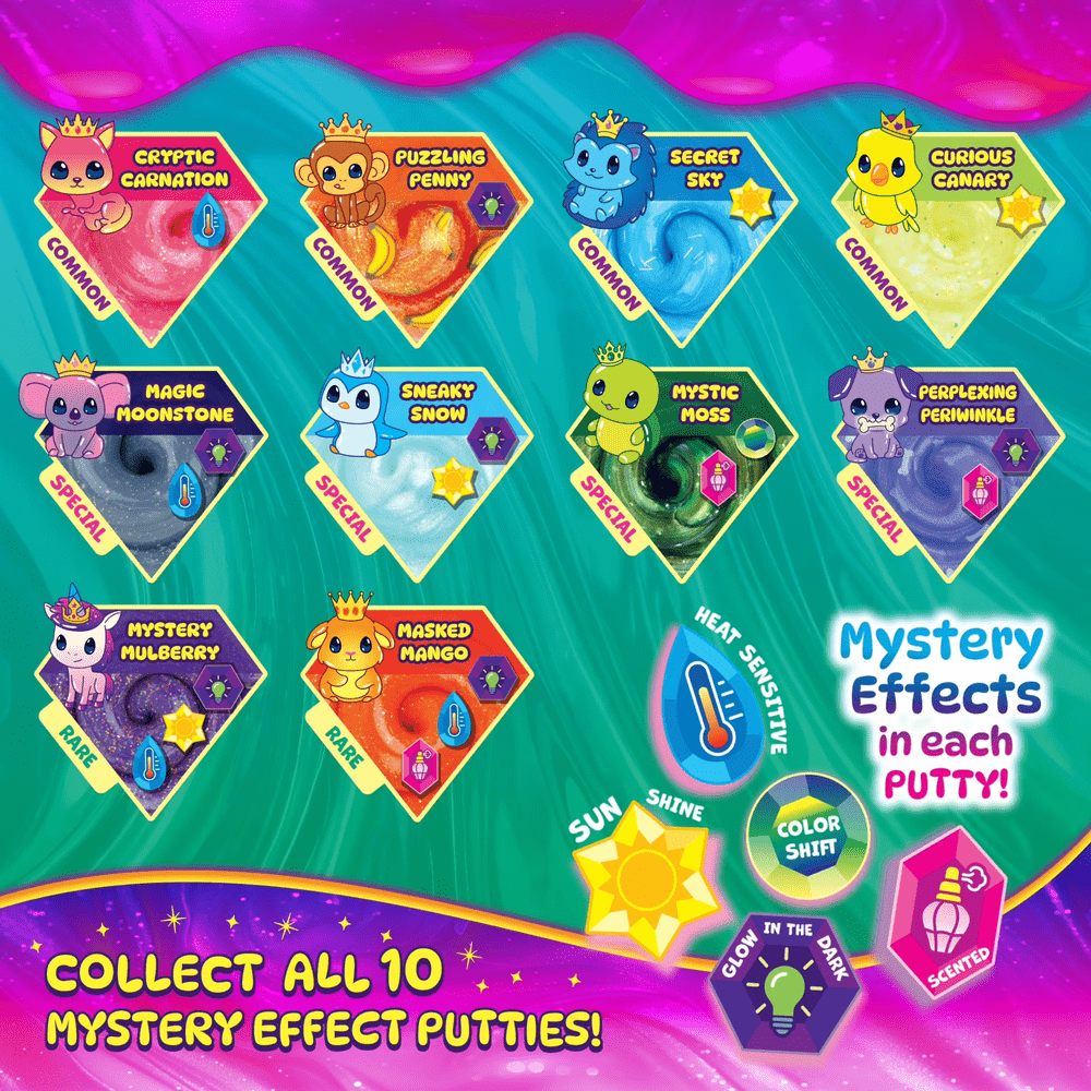 Mini Thinking Putty - Treasure Reveal, Peel To Reveal Mystery Tins