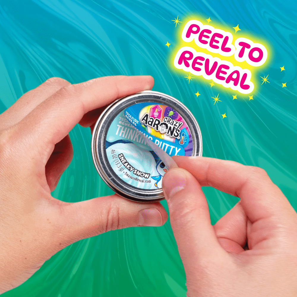 Mini Thinking Putty - Treasure Reveal, Peel To Reveal Mystery Tins
