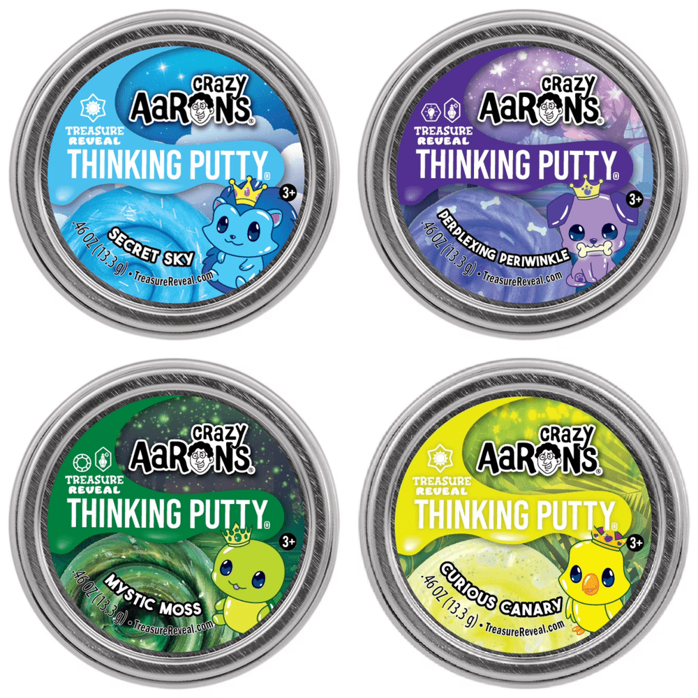 Mini Thinking Putty - Treasure Reveal, Peel To Reveal Mystery Tins