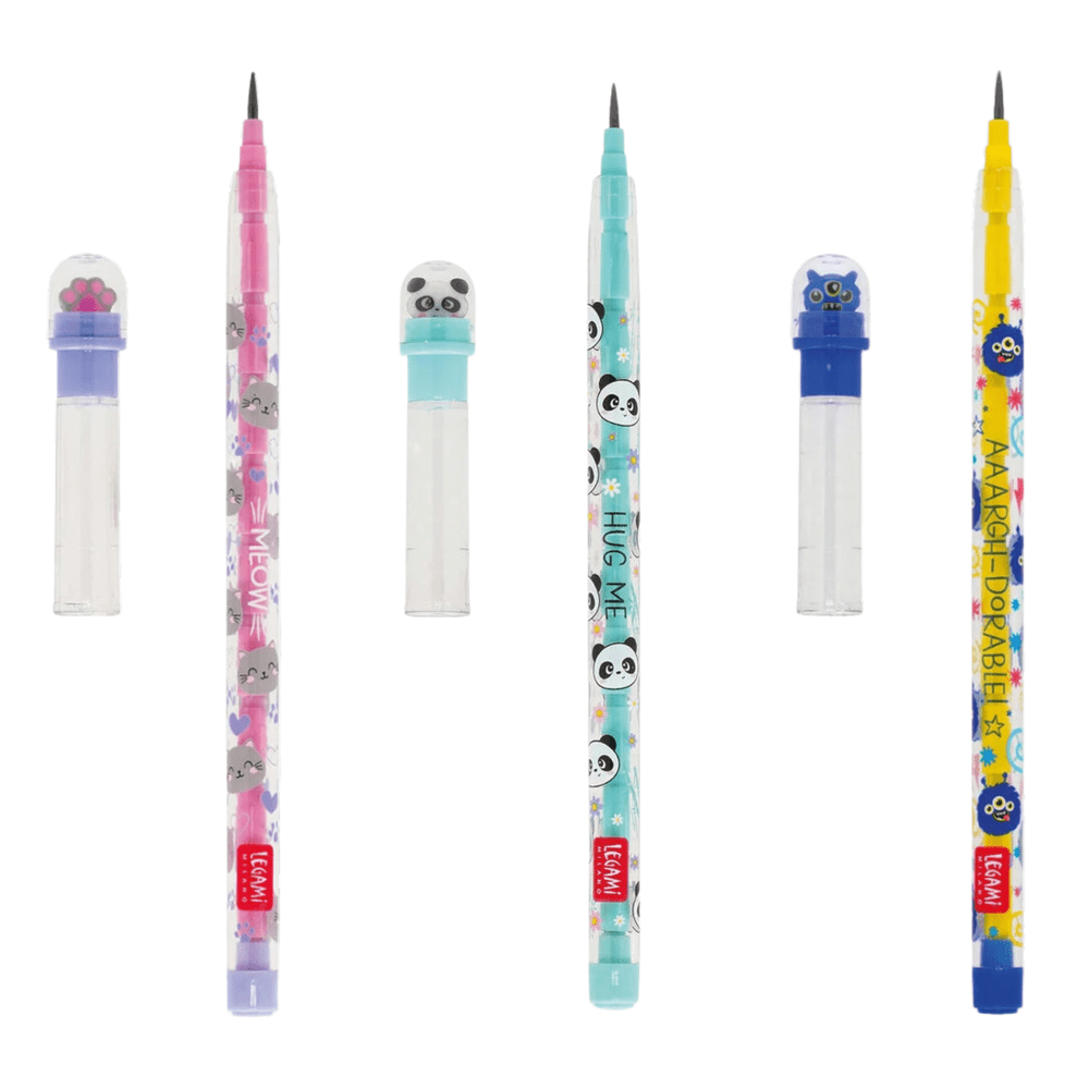 Stackable Pencil with Eraser - Take a Tip - Various Designs 3