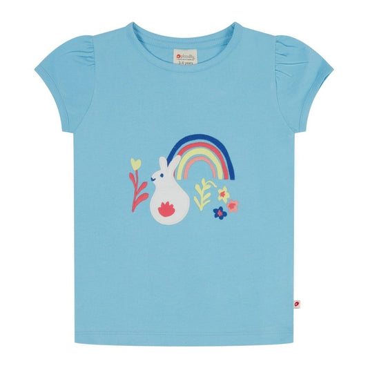 Piccalilly T-Shirt Applique Rainbow Bunny 