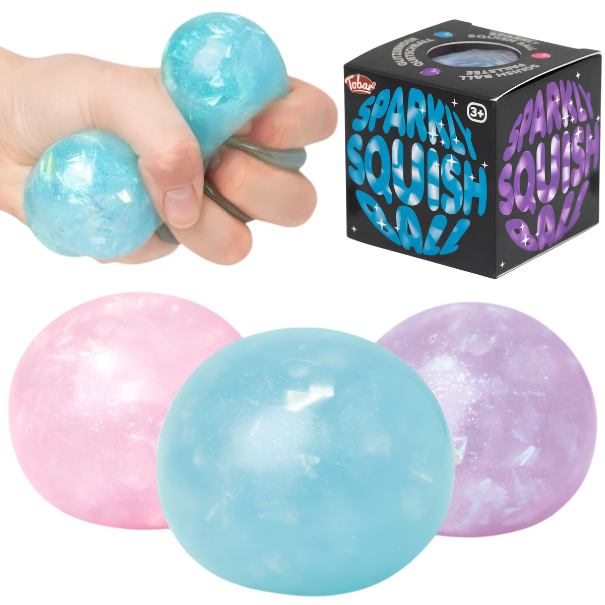 Scrunchems Sparkly Squish Ball - Various Colours