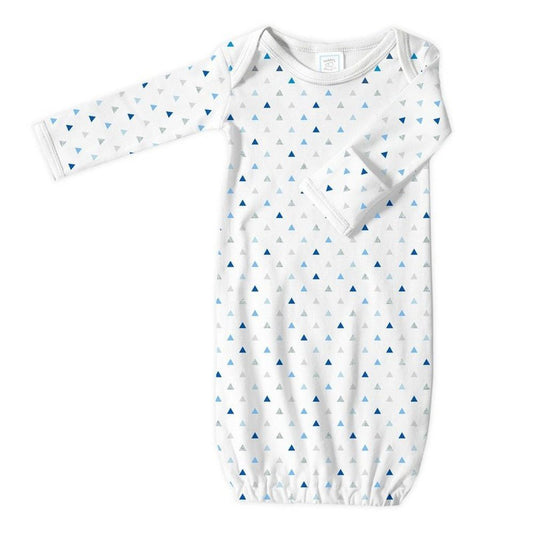 Cotton Gown, Blue Tiny Triangles 1