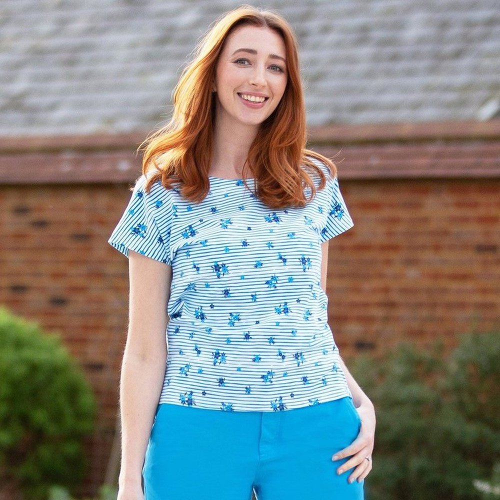 Alum Organic Jersey T-Shirt Stripy Ditsy 1