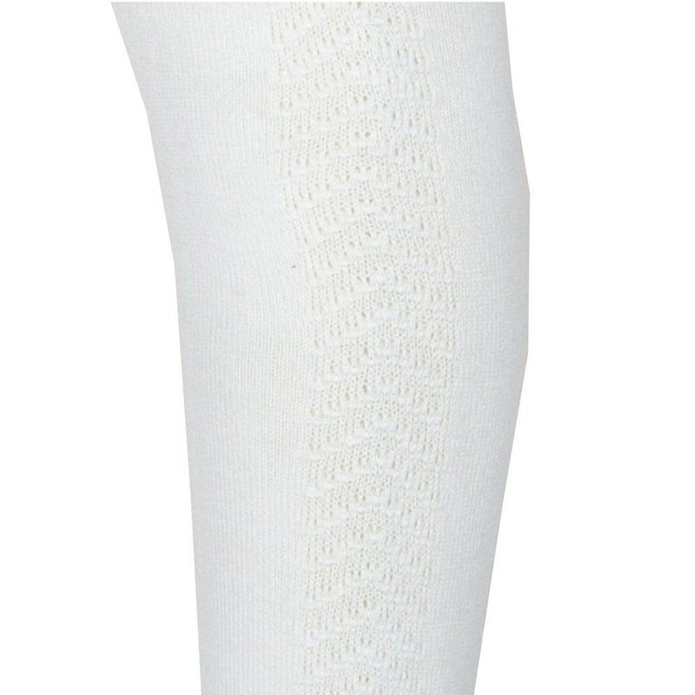 Side Stitch Tights - Cream 3