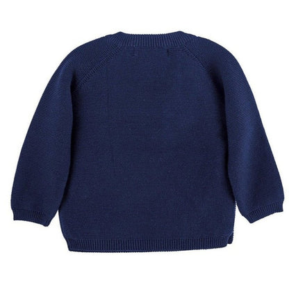 Organic Knit Cardigan - Navy 2