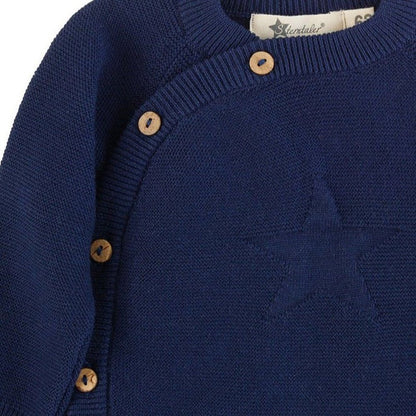 Organic Knit Cardigan - Navy 3