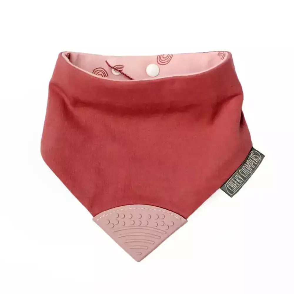 Neckerchew Teething Dribble Bib - Rainbow Rose 3
