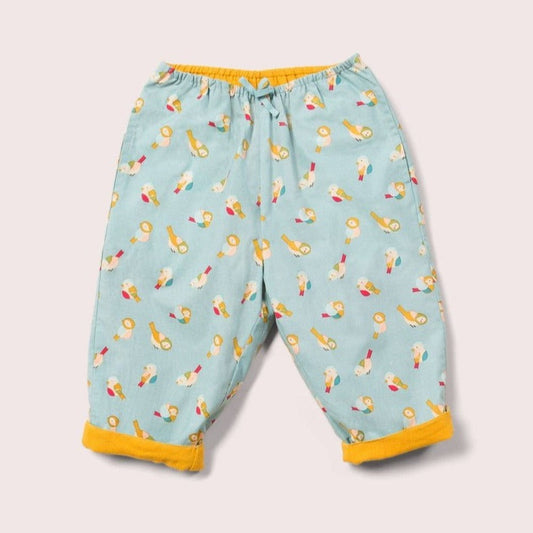 Little Green Radicals Rainbow Birds Reversible Trousers 