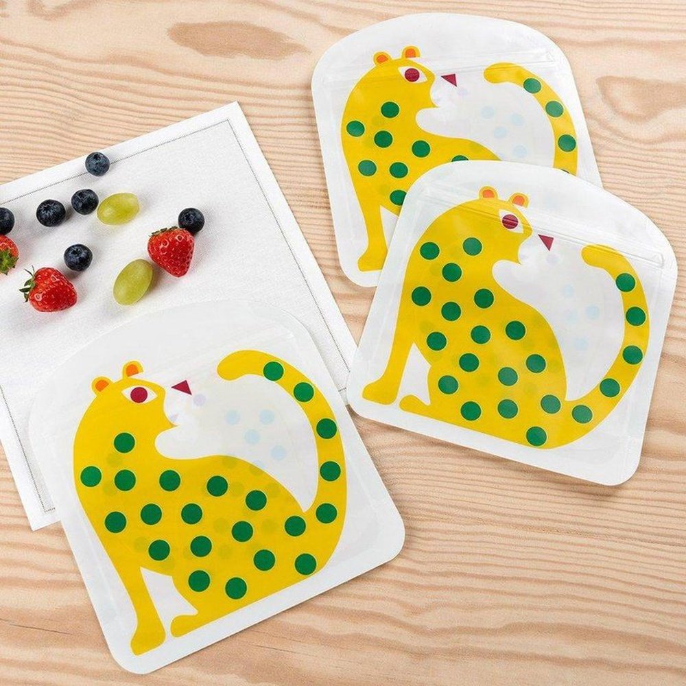 Snack bags set of 3 - Leopard 2