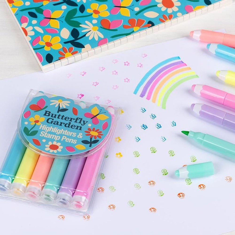Butterfly Garden Highlighter Stamp Pens 2