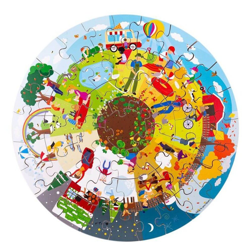 Four Seasons Circular Floor Puzzle - 50pcs 1