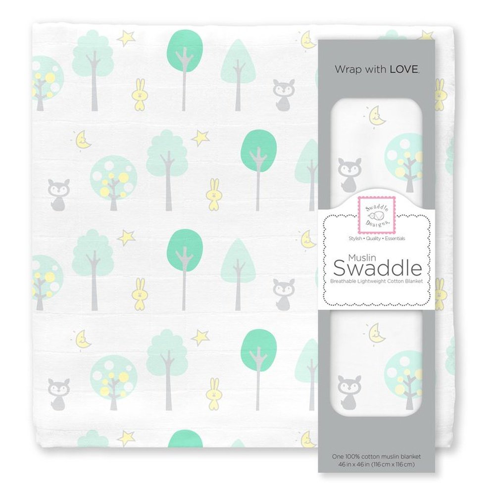 Muslin Swaddle Blanket - Woodland 1