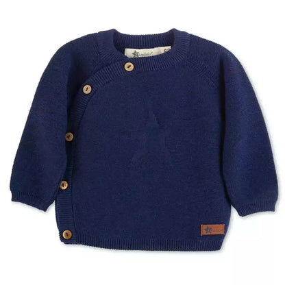 Organic Knit Cardigan - Navy 1