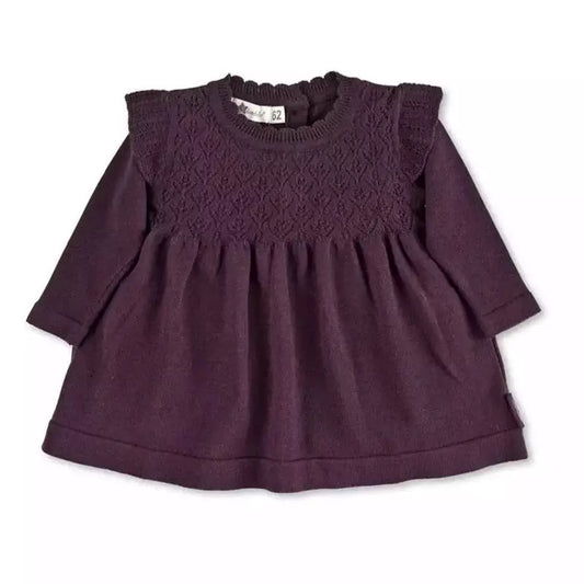 Organic Knit Dress - Purple 1