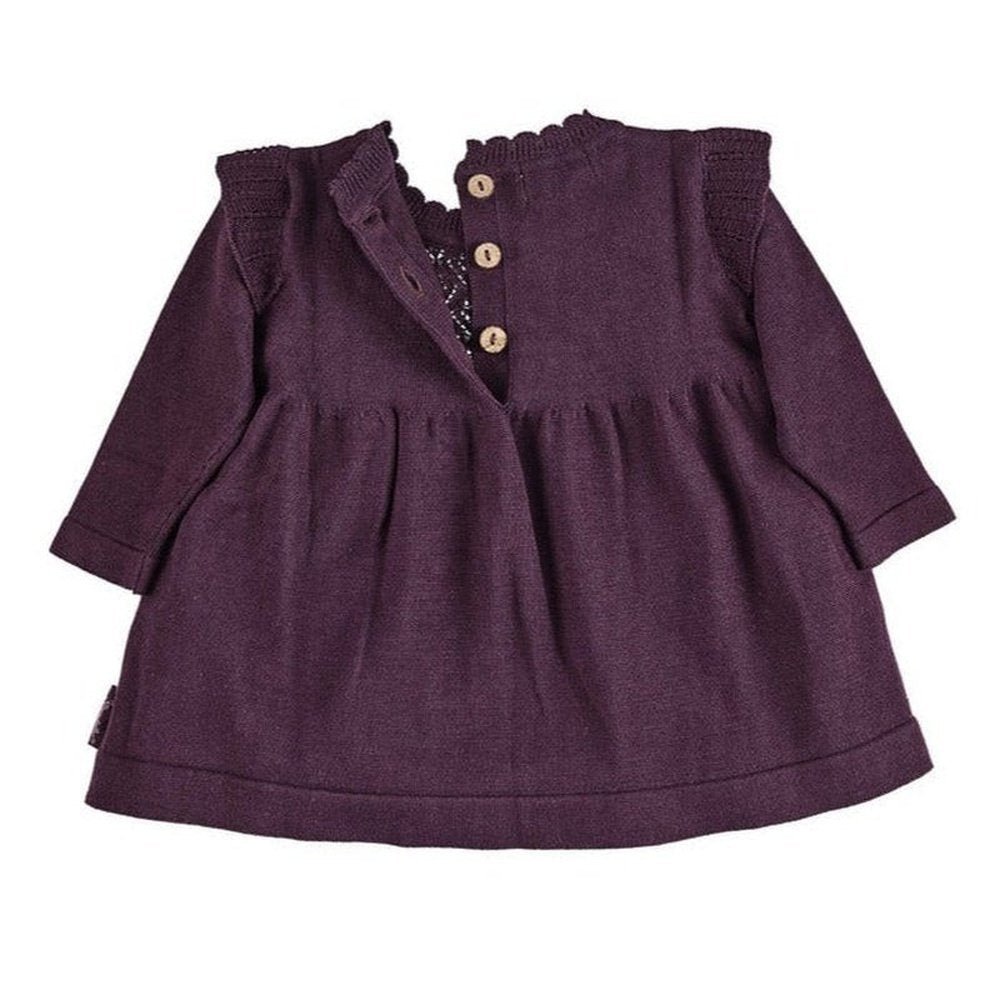 Organic Knit Dress - Purple 2